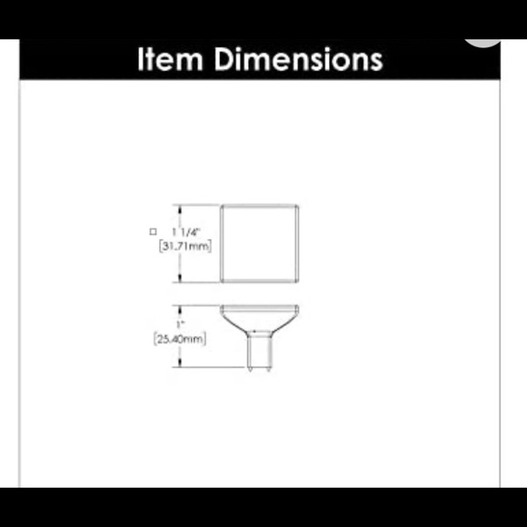 (WILL SEPARATE! Have 20) $3 each: Elusive Gold Nickel 1 1/4” Square Knobs - Picture 4 of 16